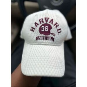 Harvard Crimson Football White Adjustable Fit Baseball Hat Cap OSFM Champion